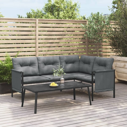 Garten- und Outdoor-Möbelsets 2 Stück Anthrazit mit Kissen