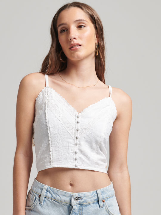Superdry D2 Ovin Vintage Bluza Albă