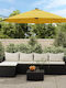 Wall Mounted Circular Aluminum Parasol Yellow Diameter 2.9xHeight 1.14m