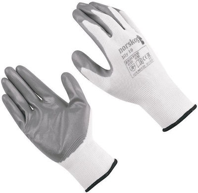 Γάντια Εργασίας Νιτριλίου Λευκά