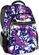 No Fear Color Tie Dye School Bag Backpack Elementary, Elementary Vintage with Water Bottle Holder 30Liters