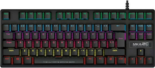 Armaggeddon MKA-2C Neo Gaming Mechanical Keyboard Tenkeyless with Custom Blue switches and RGB lighting (English US)