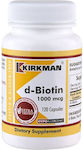 Kirkman d-Biotin Βιταμίνη 1000mcg 120 κάψουλες