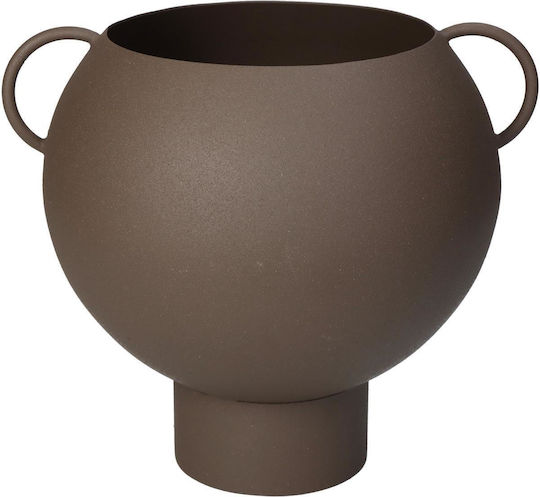 ArteLibre Übertopf Metall Braun 19.5x19.5x17εκ.