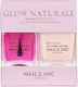 Nails Inc Glow Naturale Polish Duo Set de Lacuri de Unghii Roz 14ml