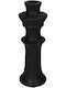 ArteLibre Candle Holder Ceramic in Black Color 8x8x24cm 1pcs