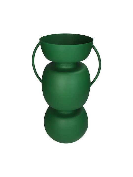 ArteLibre Βază decorativă Metalic Verde 24x17.5x40cm 1buc