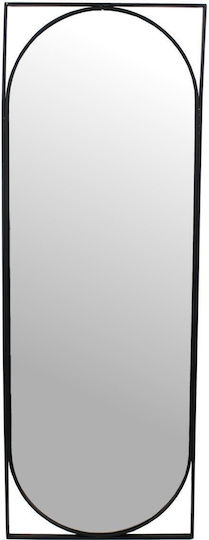 ArteLibre Wall Mirror with Black Metallic Frame 97x35cm 1pcs