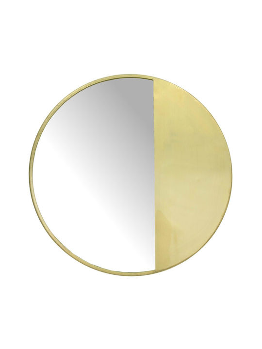 ArteLibre Καθρέπτης Τοίχου με Χρυσό Μεταλλικό Πλαίσιο 40x40cm