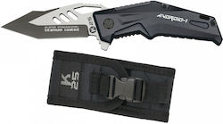 K25 Android Pocket Knife Black in Sheath