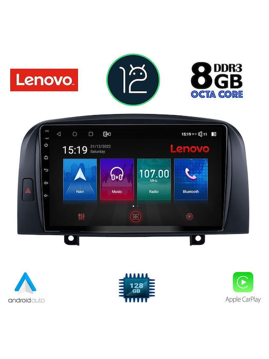 Lenovo Sistem Audio Auto pentru Hyundai Sonata 2006-2009 (Bluetooth/USB/AUX/WiFi/GPS/Partitură) cu Ecran Tactil 9"