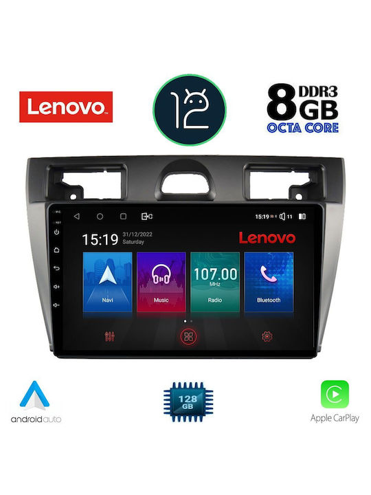 Lenovo Sistem Audio Auto pentru Ford Fiesta 2005-2008 (Bluetooth/USB/AUX/WiFi/GPS/Partitură) cu Ecran Tactil 9"