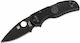 Spyderco Native Pocket Knife Black with Blade made of Stainless Steel in Sheath