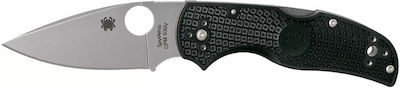 Spyderco Native Taschenmesser Black - Stainless Steel mit Klinge aus Rostfreier Stahl in Scheide