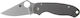 Spyderco Para3 Pocket Knife Gray with Blade made of Stainless Steel in Sheath