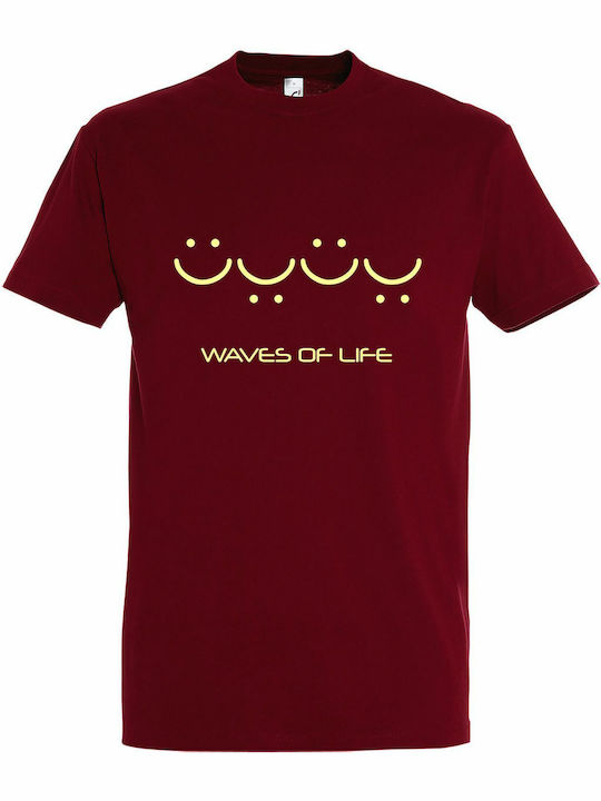 Unisex Tshirt "Waves of Life", Chili