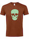 Unisex Tshirt "rayban scull", Caramel