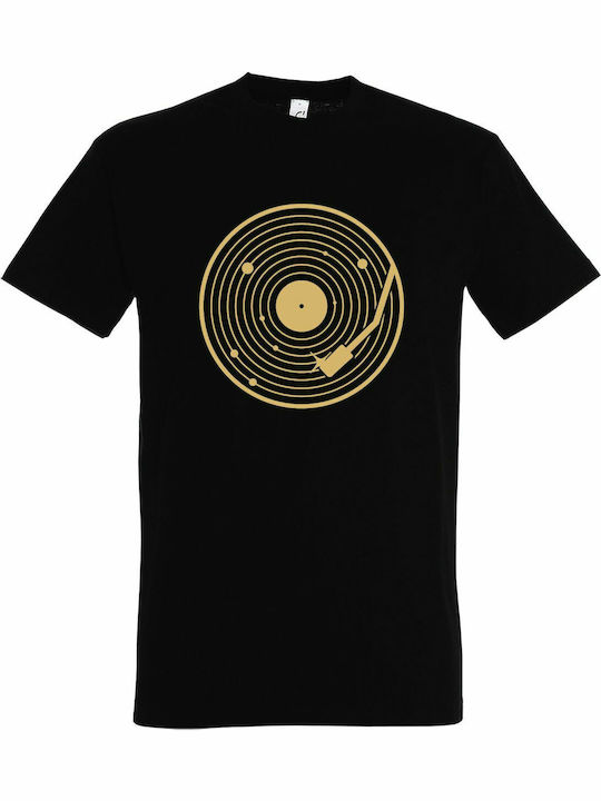 Unisex T-Shirt "Vinyl-Liebhaber", Schwarz