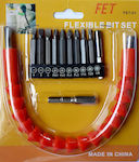 Flexible Ratchet Extension 1/4" 300mm 12pcs