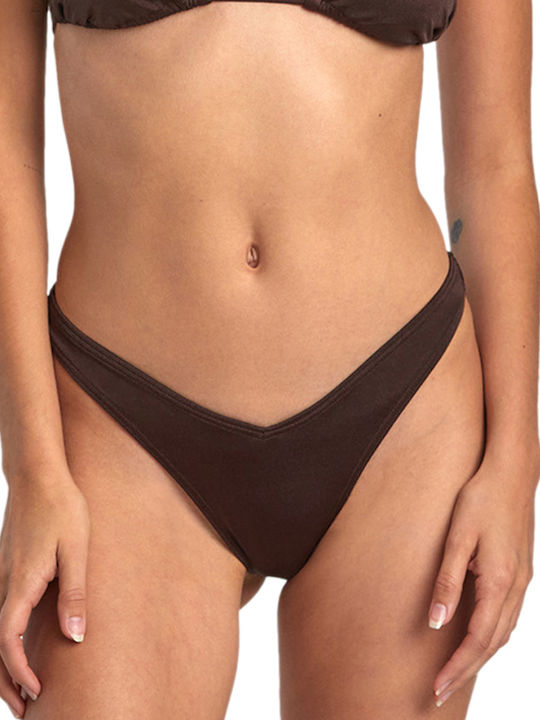 RVCA 'SOLID SHIMMER' BIKINI BOTTOM COSTUM DE BAIE PENTRU FEMEI AVJX400330-CTF0 (CTF0/JAVA)