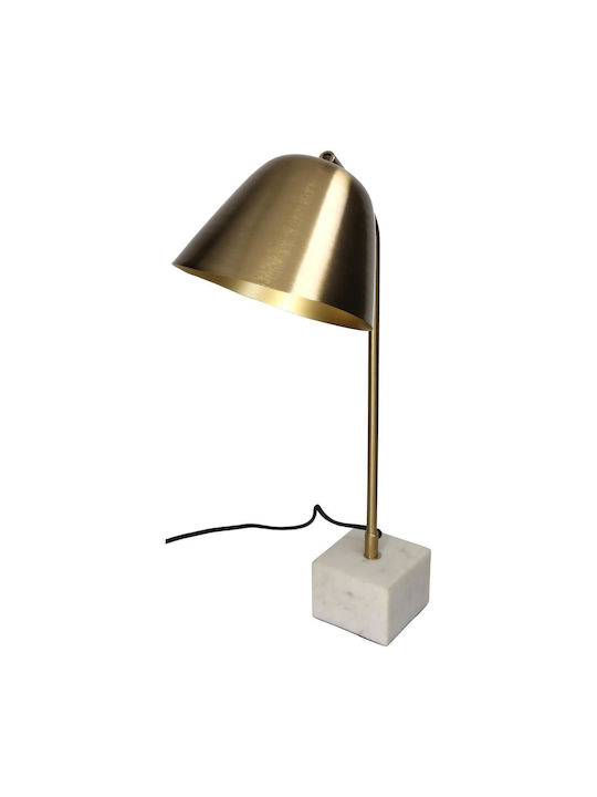 ArteLibre Metal Lampă de masă cu Abajur Auriu și Bază Alb