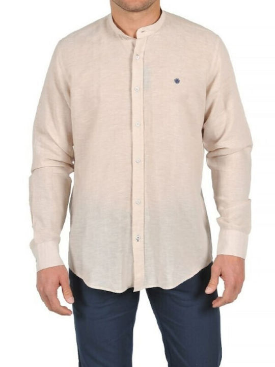Dors Langärmlig Leinen Hemd Beige