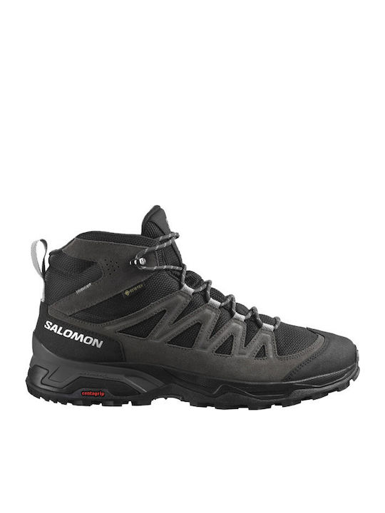 Salomon X Ward Mid GTX Men's Hiking Boots Waterproof with Gore-Tex Membrane  Black L47181700