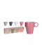 Excellent Houseware Keramiktasse Braun 180ml 4 Stück