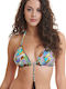 Erka Mare Triangle Bikini Top with Ruffles Multicolour