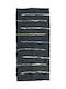 InTheBox Lines Teppich Rechteckig Sommer Leder Schwarz