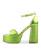 Δερμάτινα Πέδιλα Green Metallic