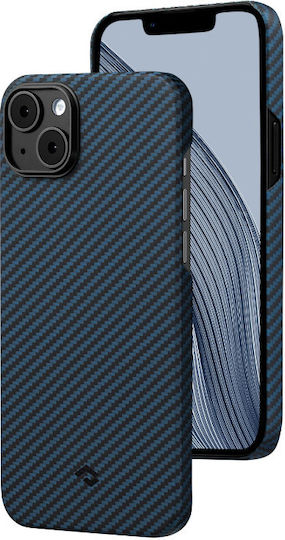 Pitaka Magsafe Aramid Back Cover Aramid Fiber 1.2mm Black / Blue / Twill (iPhone 14 Plus)
