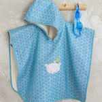 Nima Brillo Kinder Strandponcho Hellblau