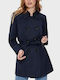 Only Women's Midi Coat with Buttons Blue