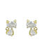 Silver gold plated earrings 925