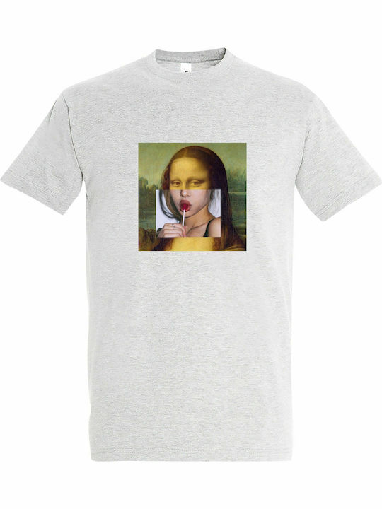 Tshirt Damen/Unisex "Monalisa Lollipop", Asche