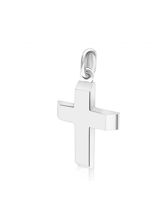 Baptismal cross K14 white gold st3684