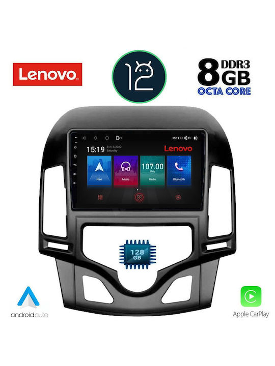 Lenovo Car-Audiosystem für Hyundai i30 2007-2012 (Bluetooth/USB/AUX/WiFi/GPS) mit Touchscreen 9"