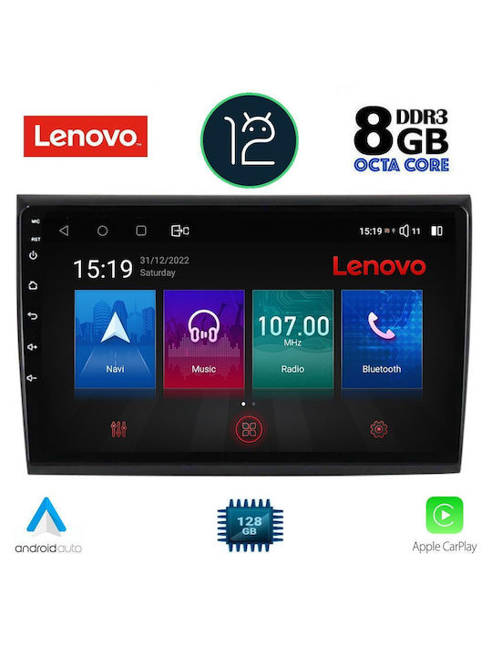 Lenovo Sistem Audio Auto pentru Fiat Felicitări 2007> (Bluetooth/USB/AUX/WiFi/GPS/Partitură) cu Ecran Tactil 9"