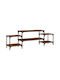 TV Stand from Metal & Wood Brown L157xW35xH52cm