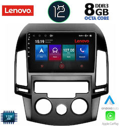 Lenovo Car Audio System for Hyundai i30 2007-2012 (Bluetooth/USB/AUX/WiFi/GPS/CD) with Touch Screen 9"