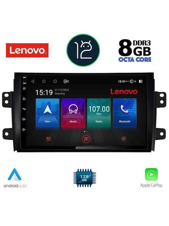 Lenovo Sistem Audio Auto pentru Fiat Sedici Suzuki SX4 2005-2013 (Bluetooth/USB/AUX/WiFi/GPS) cu Ecran Tactil 9"