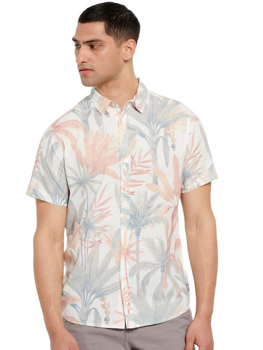 Short-sleeved Linen Shirt Multicolour