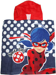 Poncho de plajă pentru copii Miraculous Ladybug 50x100 (ER1760) albastru închis (ER1760)