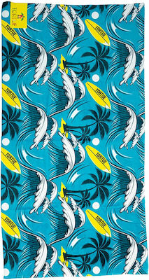 Tortue Παιδική βαμβακερή πετσέτα θαλάσσης "Surfing" 70Χ140-S3-322-100 Μπλε
