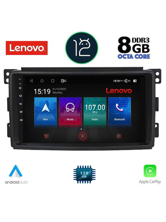 Lenovo Sistem Audio Auto pentru Smart PentruPatru / PentruDoi 2007-2010 (Bluetooth/USB/AUX/WiFi/GPS) cu Ecran Tactil 9"