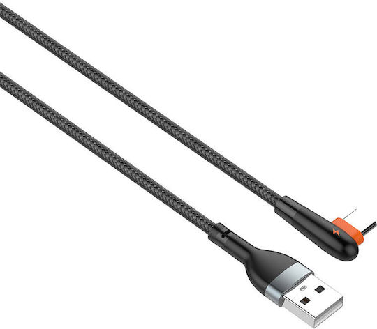 Ldnio LS561 Редовна USB 2.0 Кабел USB-C мъжки - USB-A мъжки Черен 1м
