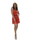 Moutaki Summer Mini Dress Orange