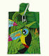 Uvea Toucan Kids Beach Poncho Green 70 x 52cm