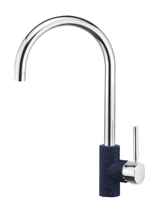 Sanitec Doppio Tall Kitchen Faucet Counter Chro...